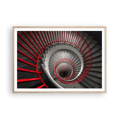 Poster in einem Rahmen aus heller Eiche - Architekturspaß - 100x70 cm