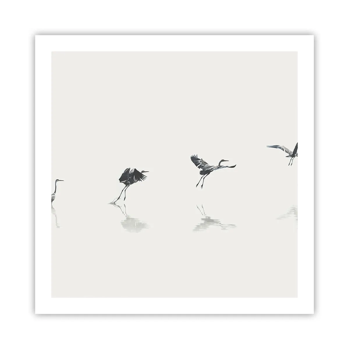 Poster - Vier einfache Schritte - 60x60 cm