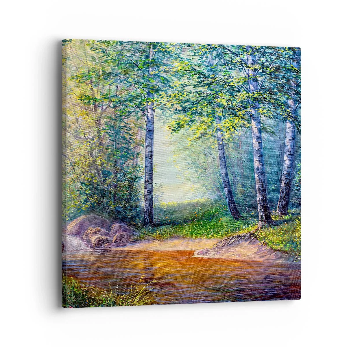 Bild auf Leinwand - Leinwandbild - Idyllische Landschaft - 40x40 cm