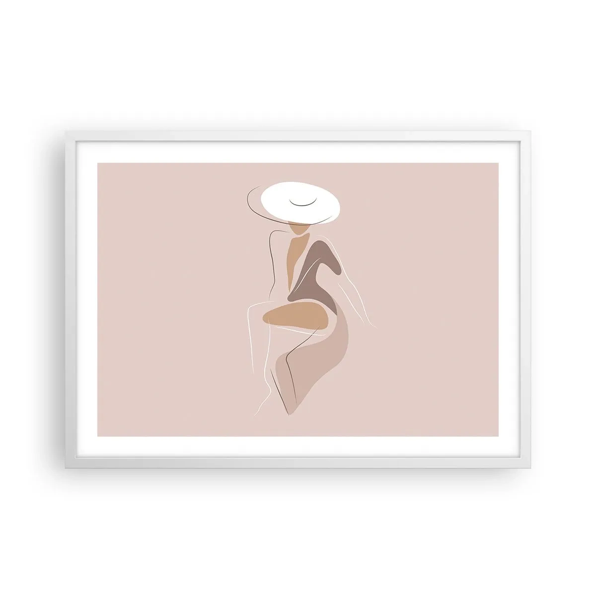 Poster in einem weißen Rahmen - Eine Dame sein - 70x50 cm
