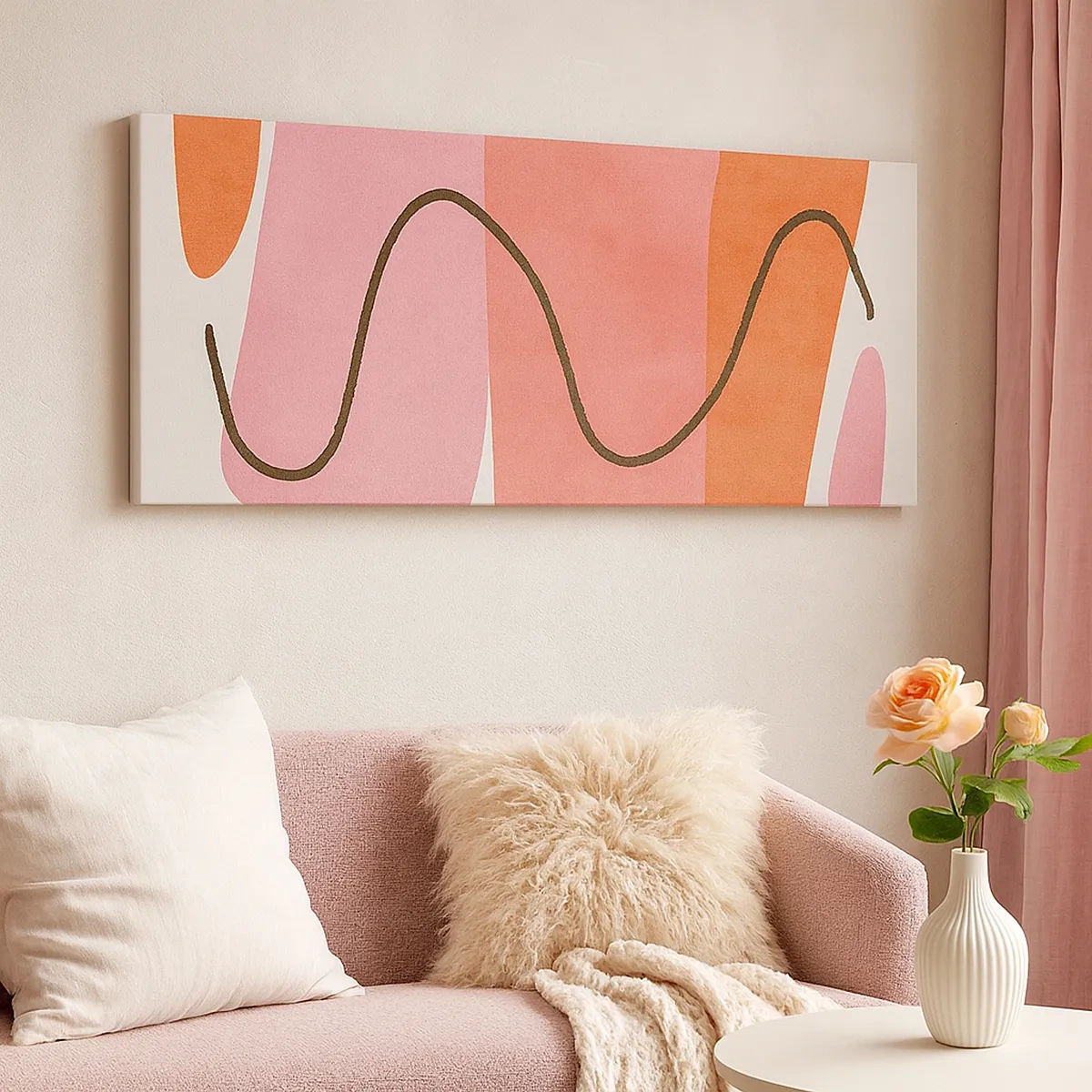 Bild auf Leinwand - Leinwandbild - Sanfte Bewegung der Formen - 30x30 cm