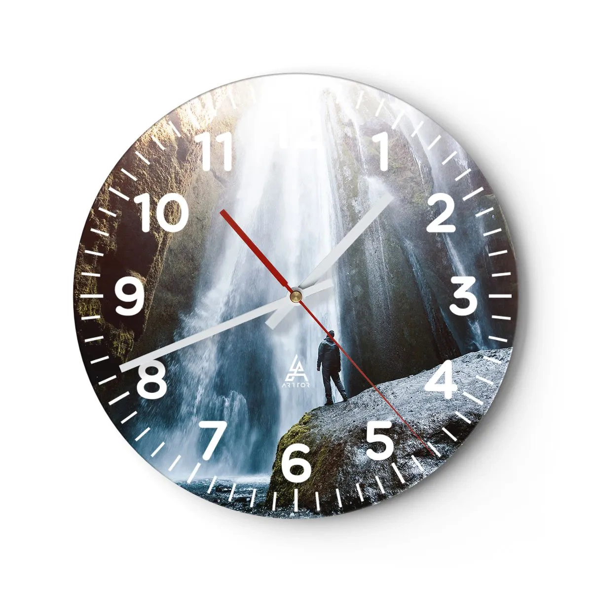 Wanduhr - Glasuhr - Wiederherstellung der Proportionen - 40x40 cm