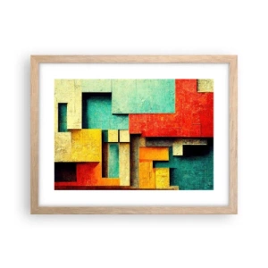 Poster in einem Rahmen aus heller Eiche - Festival der rechten Winkel - 40x30 cm