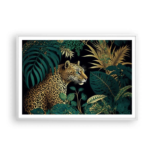 Poster in einem weißen Rahmen - Gastgeber im Dschungel - 100x70 cm