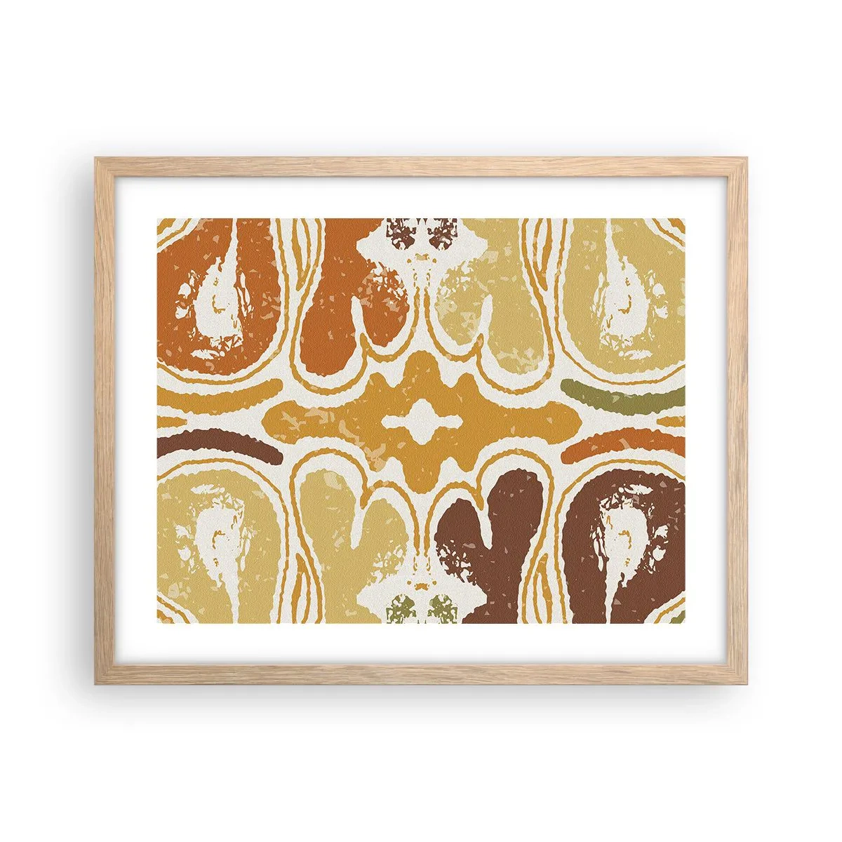 Poster in einem Rahmen aus heller Eiche - Sentimentale Abstraktion - 50x40 cm