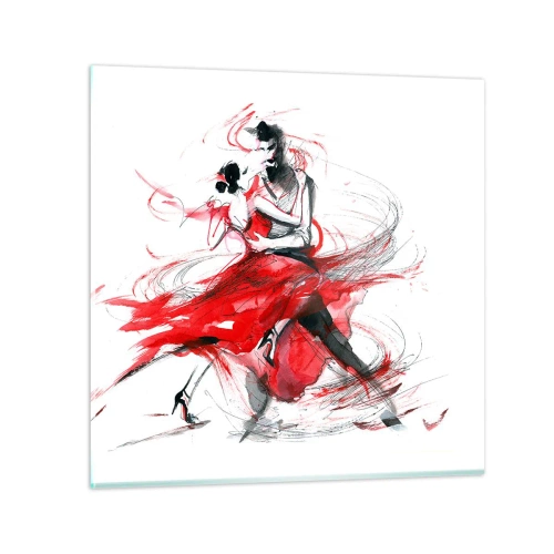 Glasbild - Bild auf glas - Tango – der Rhythmus der Leidenschaft - 50x50 cm