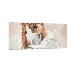 Glasbild - Bild auf glas - Porträt in voller Sonne - 100x40 cm