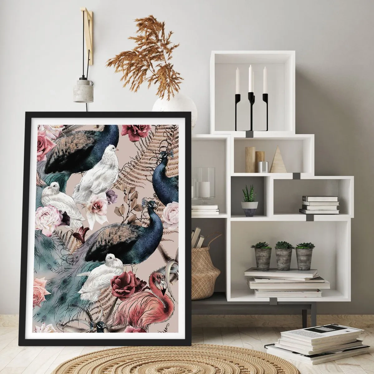 Poster in einem schwarzem Rahmen - Im Schlossgarten - 61x91 cm