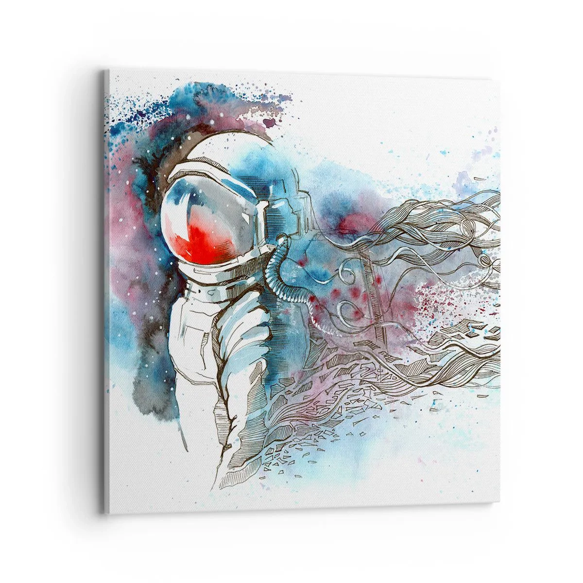 Bild auf Leinwand - Leinwandbild - Allein mit Platz - 70x70 cm