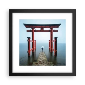 Poster in einem schwarzem Rahmen - Japanische Träumerei - 30x30 cm