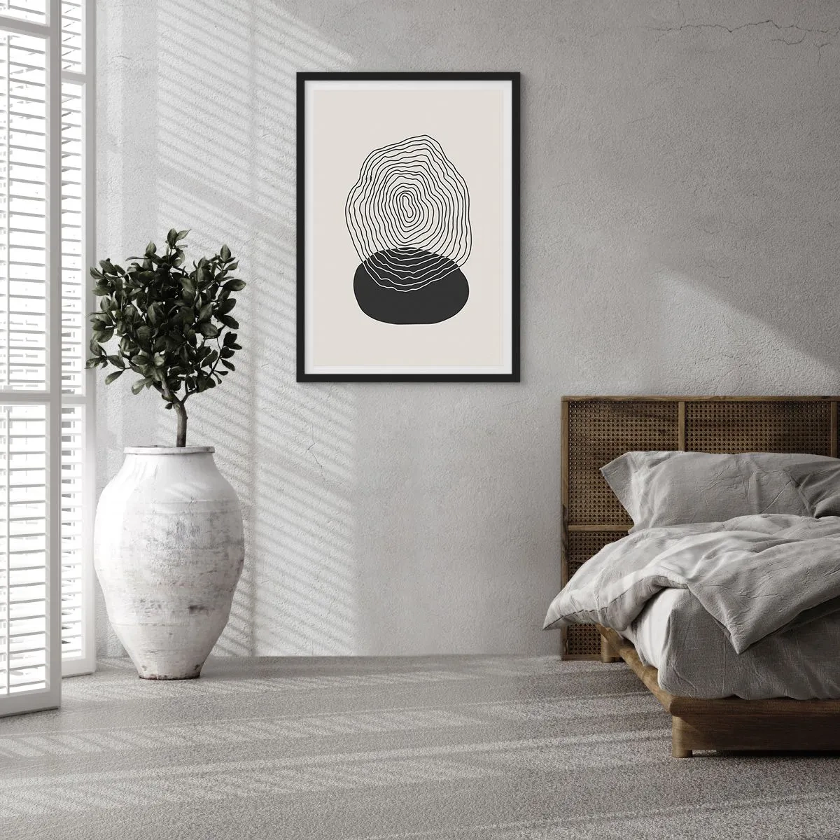 Poster in einem schwarzem Rahmen - Dauer und Schwingung - 70x100 cm