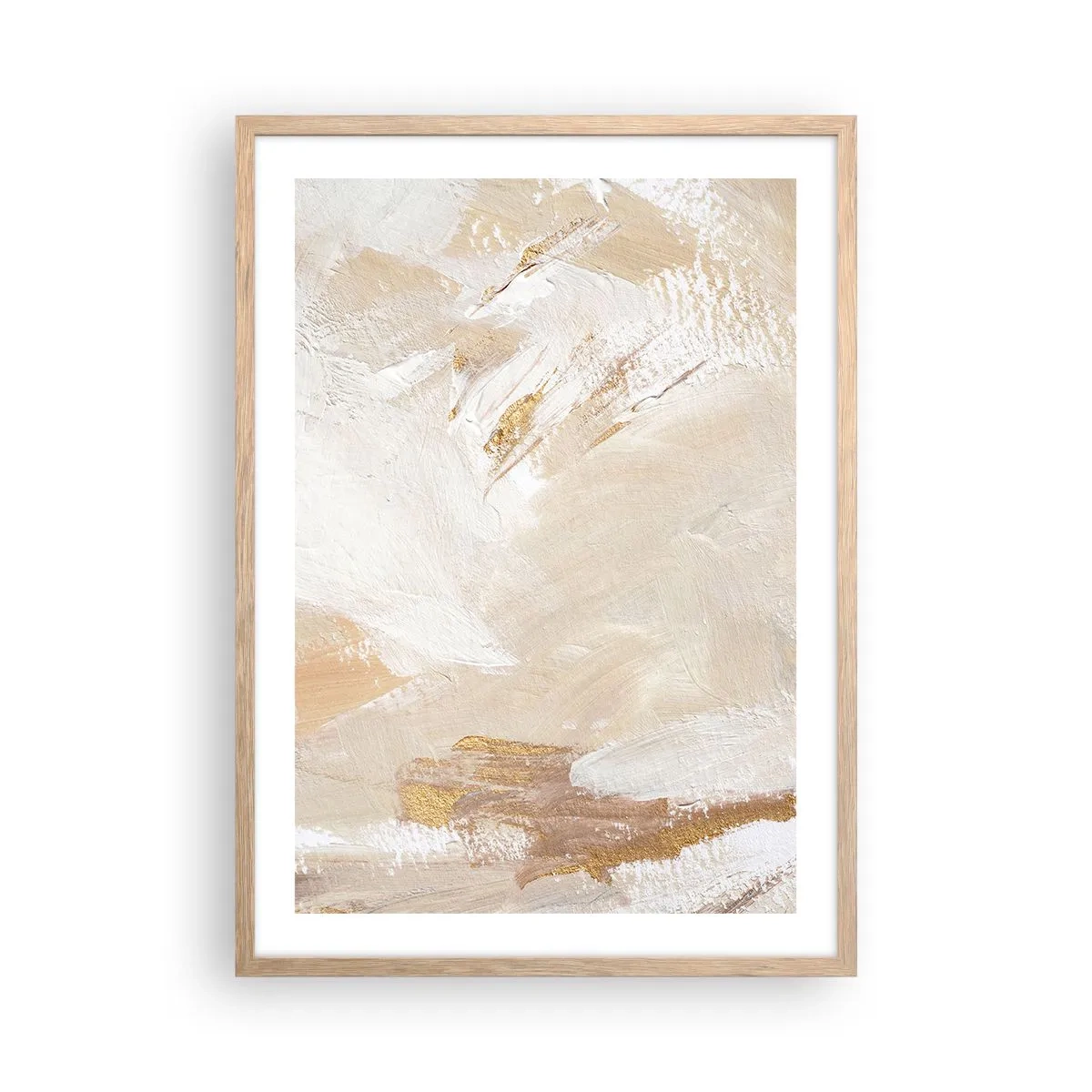 Poster in einem Rahmen aus heller Eiche - Pastellkomposition - 50x70 cm