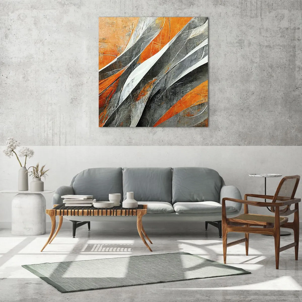 Glasbild - Bild auf glas - Hitze und Kälte - 40x40 cm