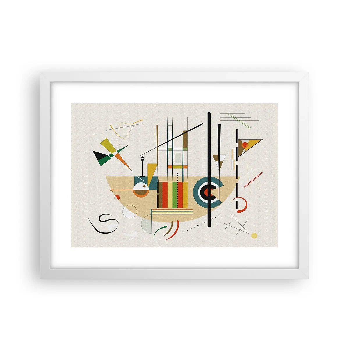 Poster in einem weißen Rahmen - Und die Welt lacht - 40x30 cm