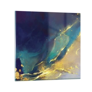 Glasbild - Bild auf glas - Der goldene Teich - 70x70 cm