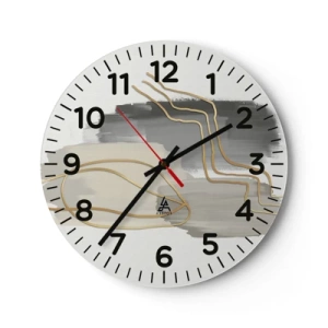 Wanduhr - Glasuhr - Dauer und Bewegung - 40x40 cm