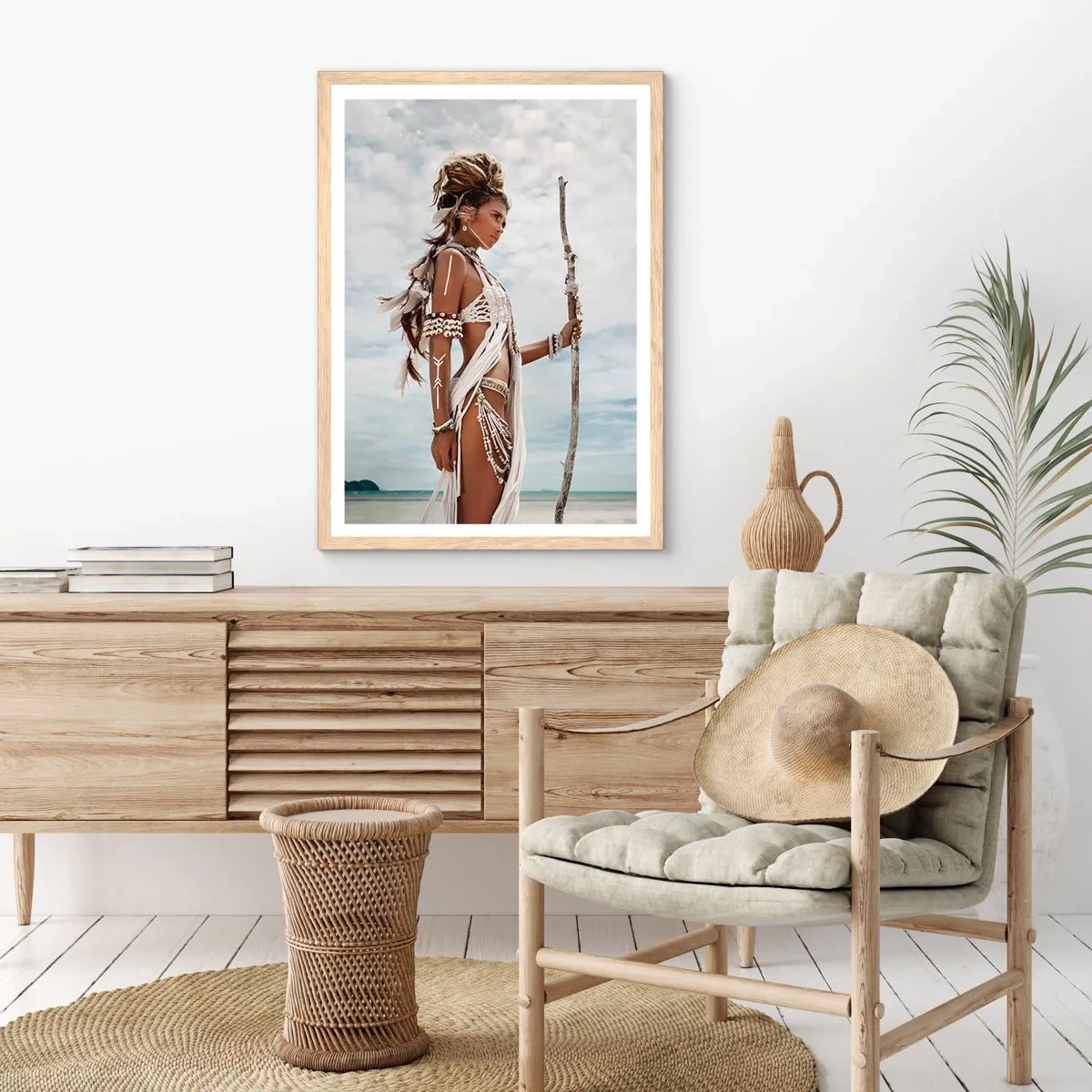 Poster in einem Rahmen aus heller Eiche - Königin der Tropen - 70x100 cm