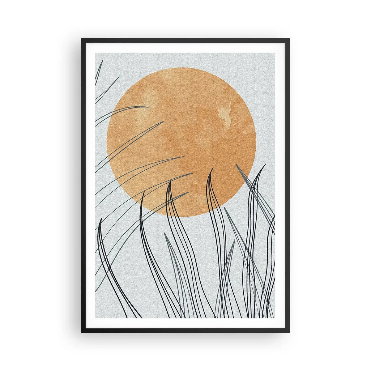 Poster in einem schwarzem Rahmen - Immer der Sonne entgegen - 70x100 cm