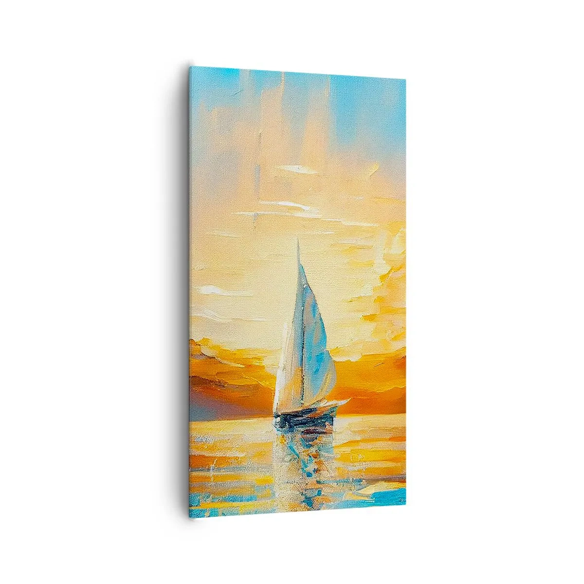 Bild auf Leinwand - Leinwandbild - In Gold segeln - 65x120 cm