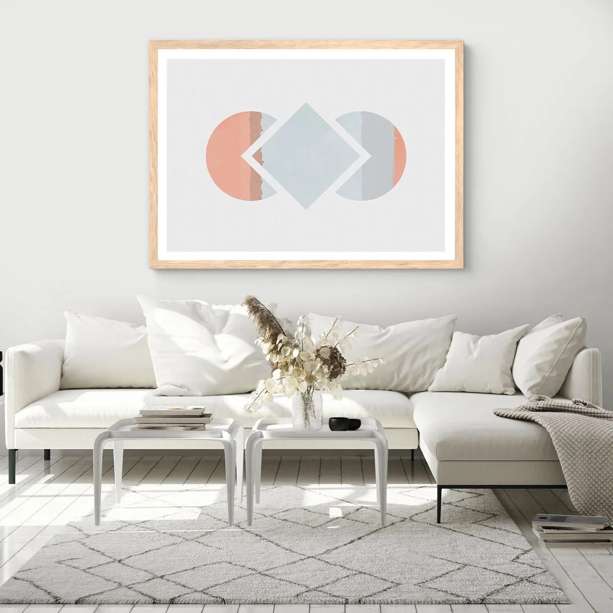 Poster in einem Rahmen aus heller Eiche - Die Situation ist klar - 91x61 cm