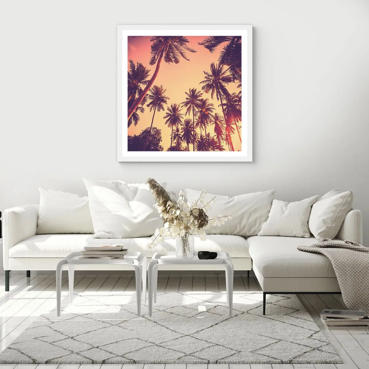 Poster in einem weißen Rahmen - Tropische Variante - 50x50 cm