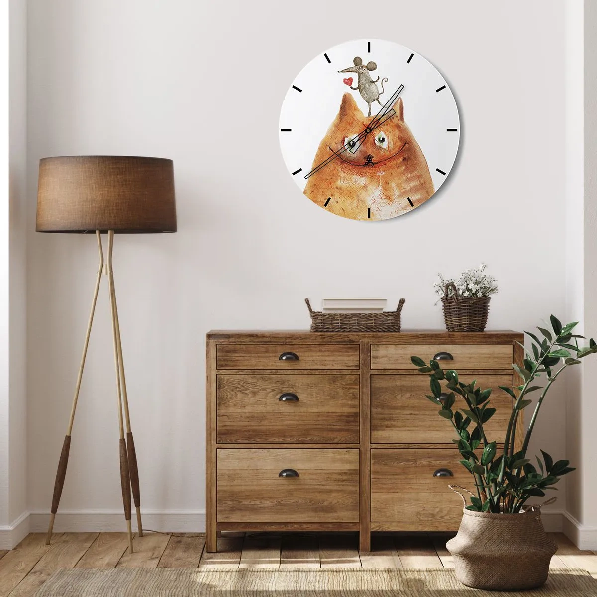 Wanduhr - Glasuhr - Paradoxien der Liebe - 40x40 cm