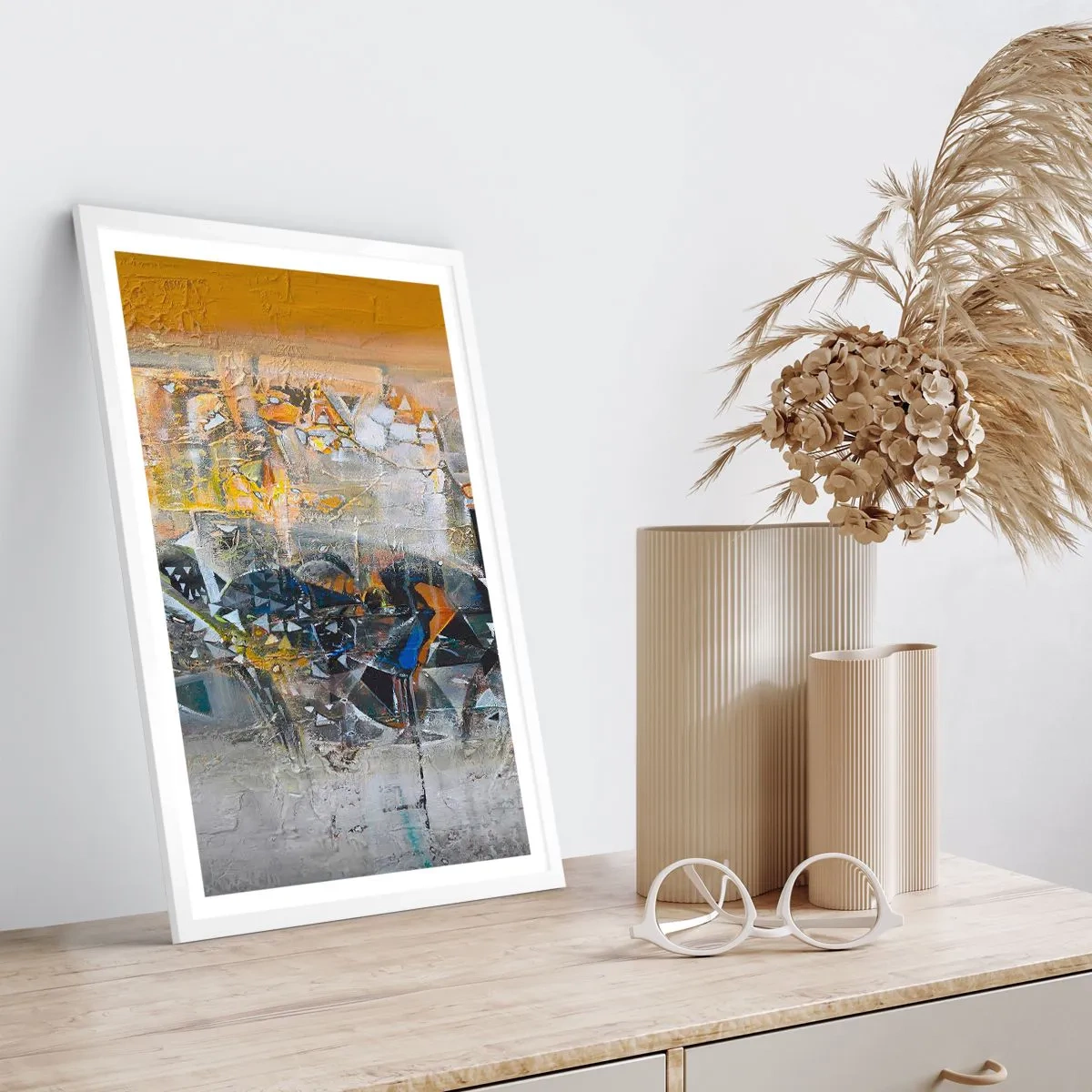 Poster in einem weißen Rahmen - Alles wird gut - 50x70 cm