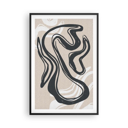 Poster in einem schwarzem Rahmen - Vervielfachter Ausdruck - 61x91 cm