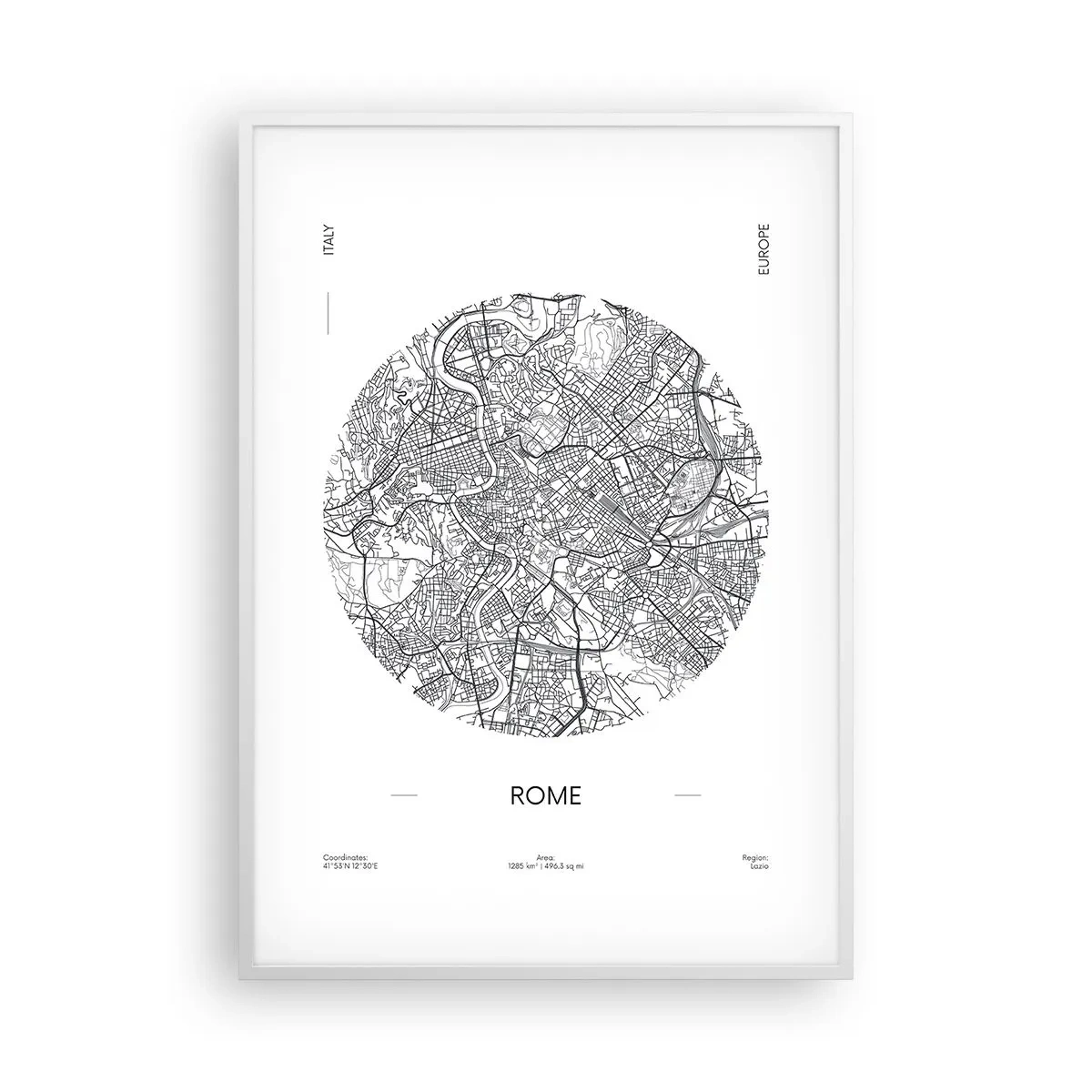 Poster in einem weißen Rahmen - Anatomie von Rom - 70x100 cm