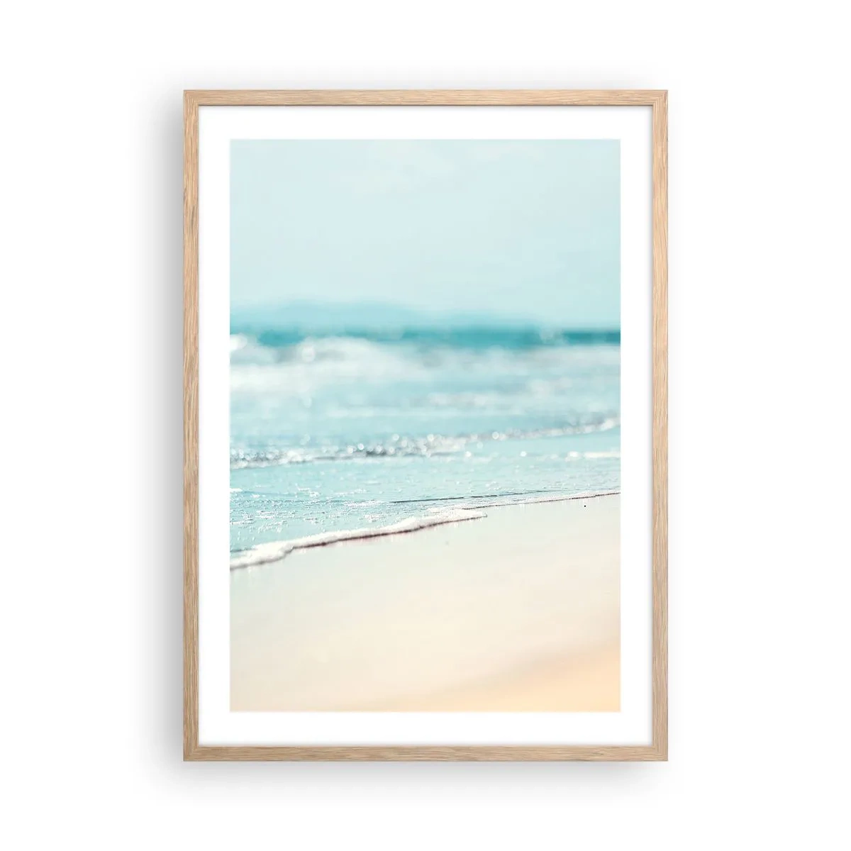 Poster in einem Rahmen aus heller Eiche - Hitze und Lärm - 50x70 cm