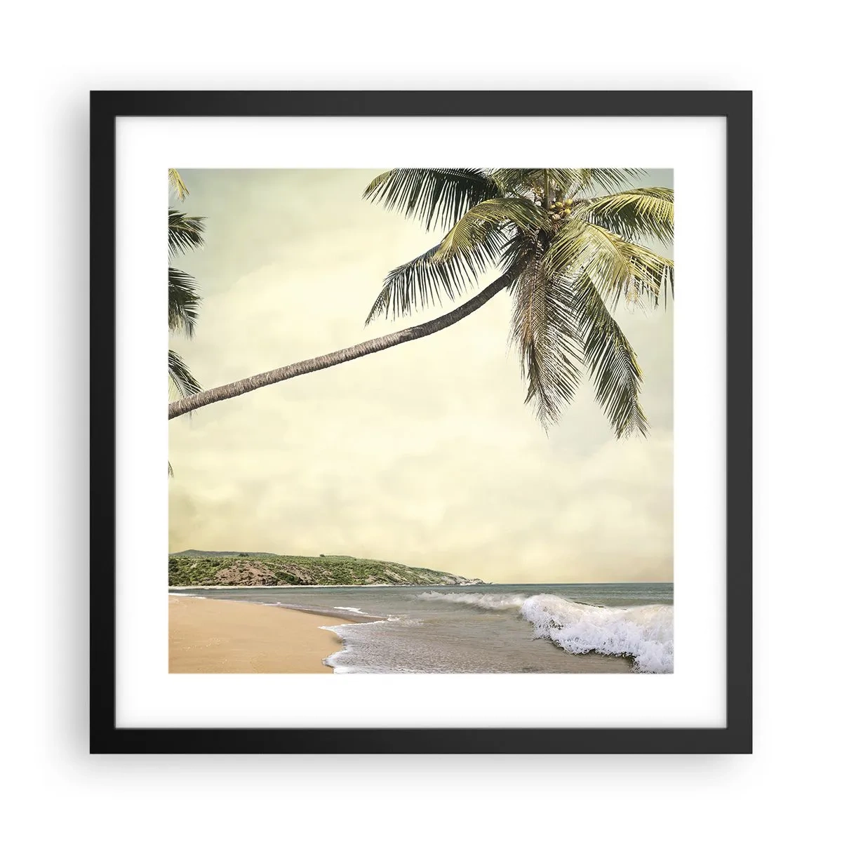 Poster in einem schwarzem Rahmen - Tropischer Traum - 40x40 cm