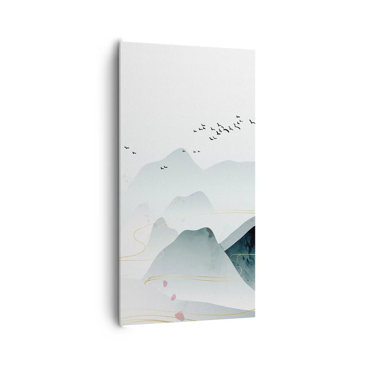 Bild auf Leinwand - Leinwandbild - Über die Gipfel - 65x120 cm