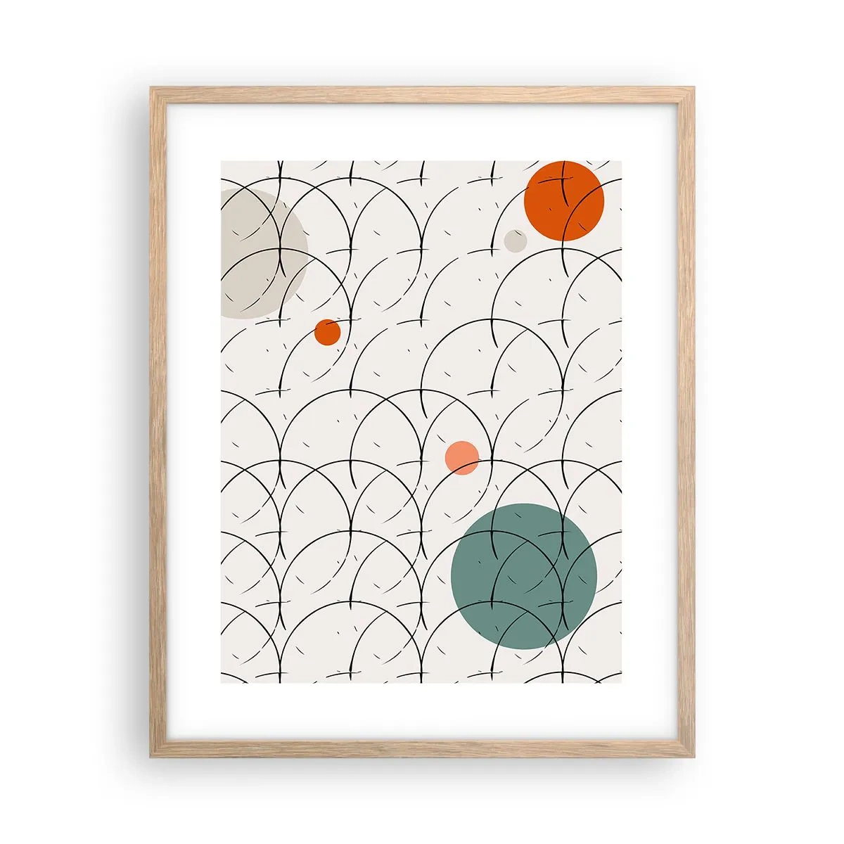 Poster in einem Rahmen aus heller Eiche - Im Pop-Art-Geist - 40x50 cm