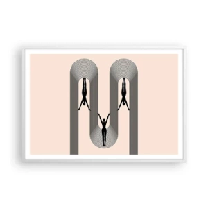 Poster in einem weißen Rahmen - Verkehrt herum - 100x70 cm