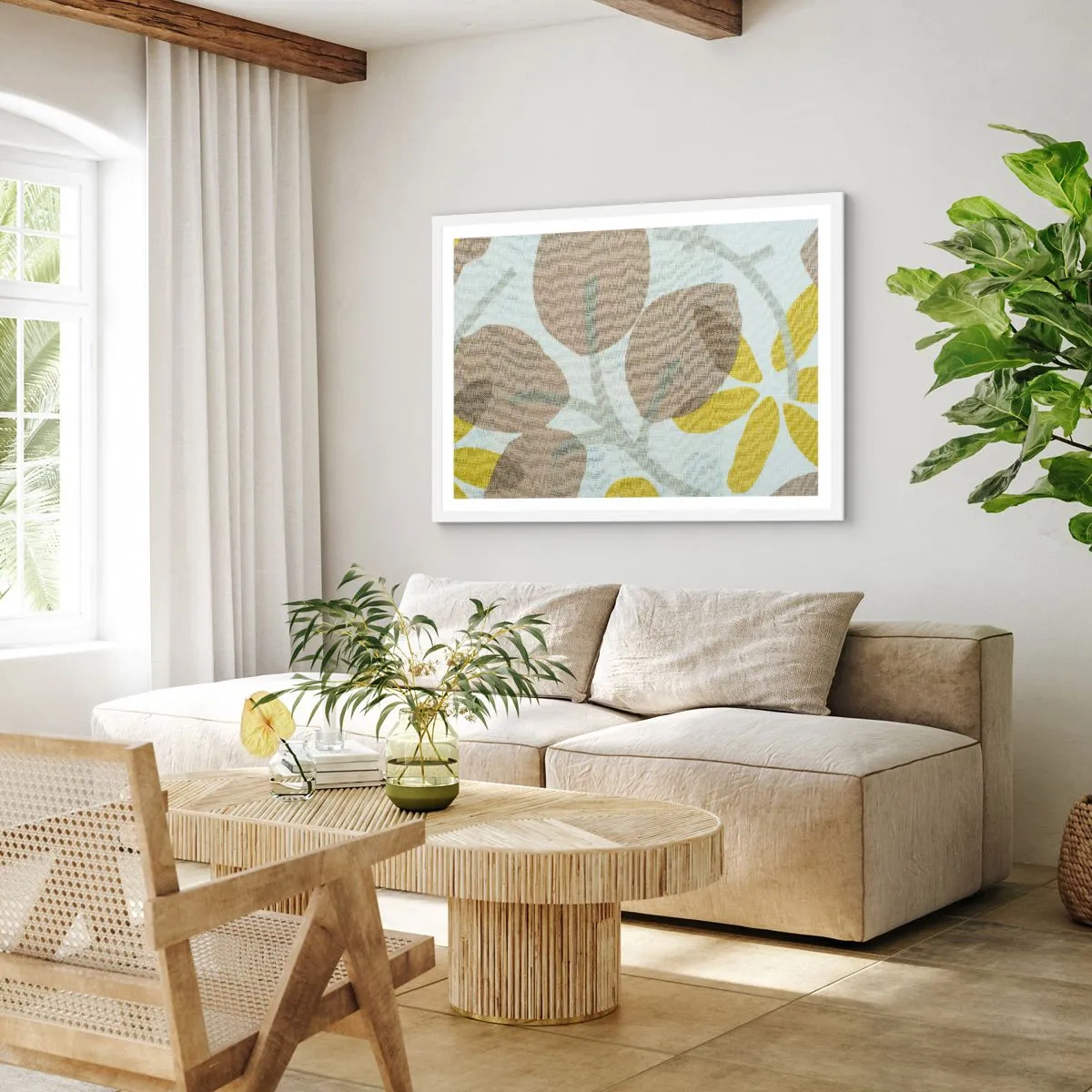 Poster in einem weißen Rahmen - Komposition in voller Sonne - 70x50 cm