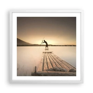 Poster in einem weißen Rahmen - Vor dem schlafen gehen - 50x50 cm