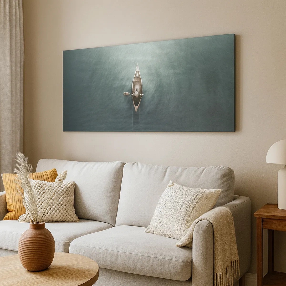 Bild auf Leinwand - Leinwandbild - Durch den Mondsee - 30x30 cm