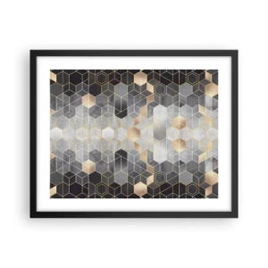 Poster in einem schwarzem Rahmen - Diamant-Komposition - 50x40 cm