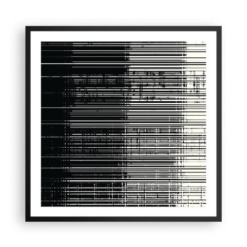 Poster in einem schwarzem Rahmen - Wellen und Vibrationen - 60x60 cm
