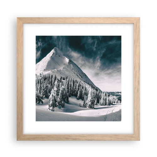 Poster in einem Rahmen aus heller Eiche - Das Land aus Schnee und Eis - 30x30 cm