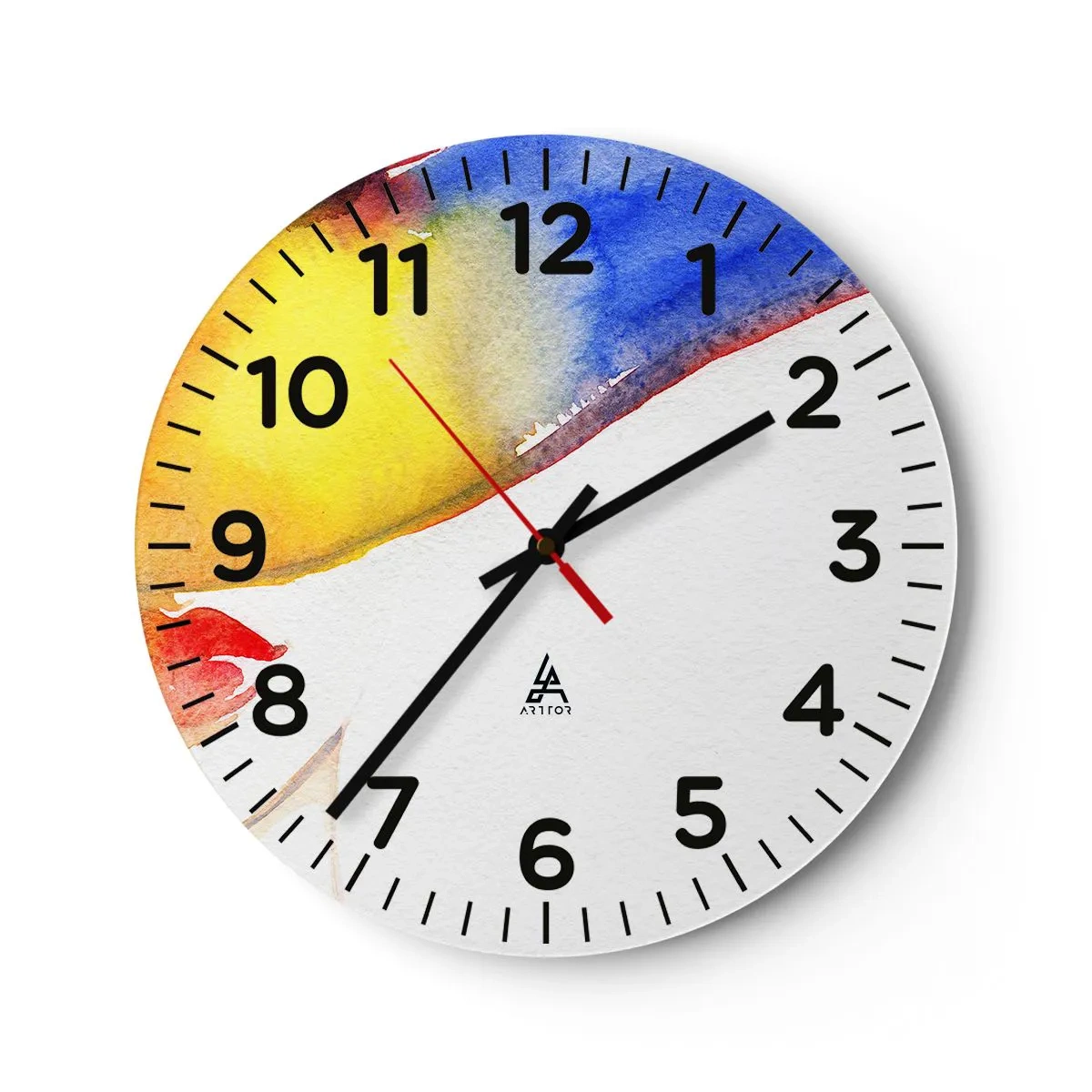 Wanduhr - Glasuhr - Bildnis einer Dame - 30x30 cm