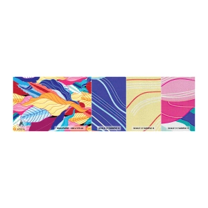 Fototapeten Muster Premium Canvas - Buntes Durcheinander - Abstraktion, Bunte Blätter, Stück - 100x30 cm