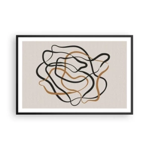 Poster in einem schwarzem Rahmen - Alles ging schief - 91x61 cm