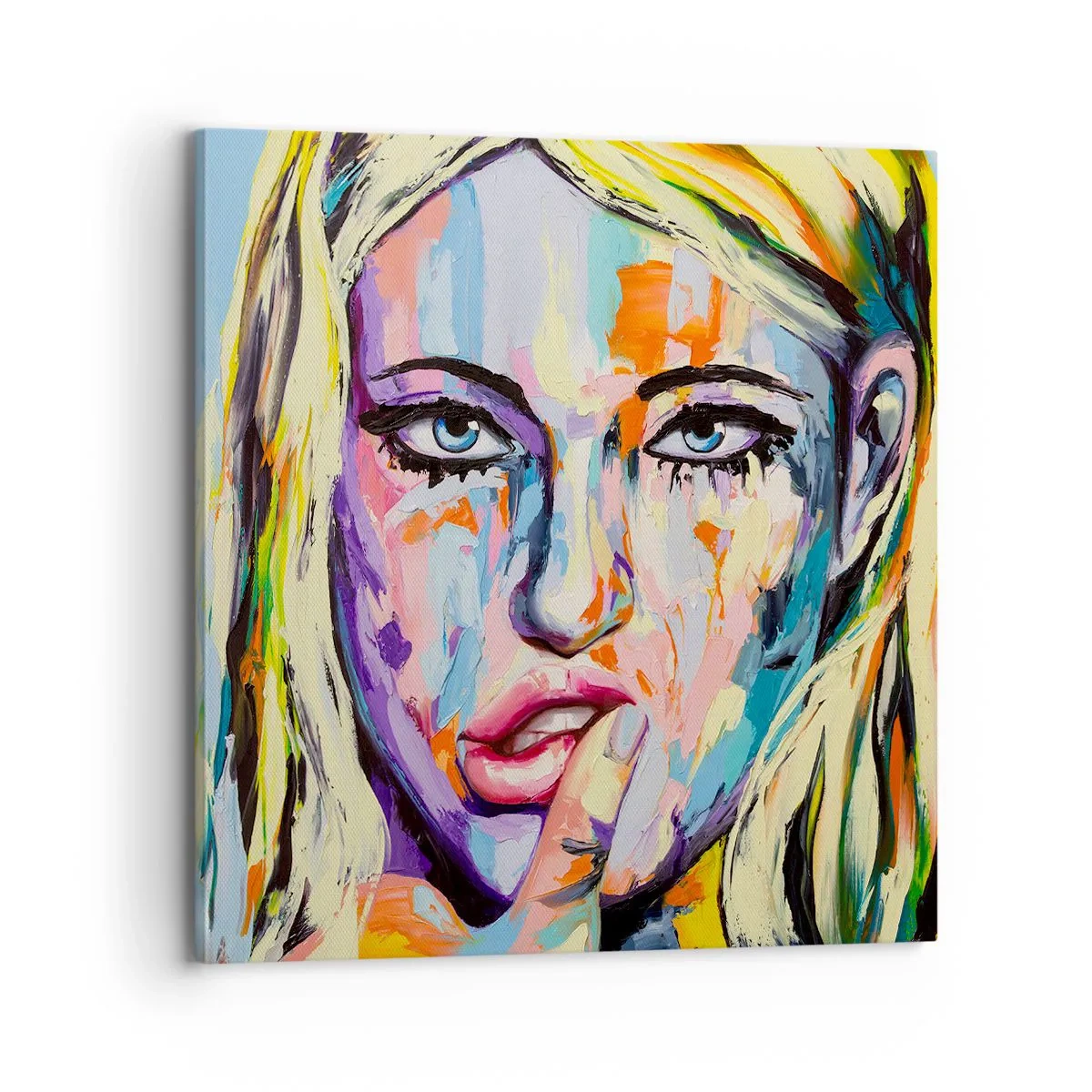 Bild auf Leinwand - Leinwandbild - Schau ihr direkt in die Augen - 70x70 cm