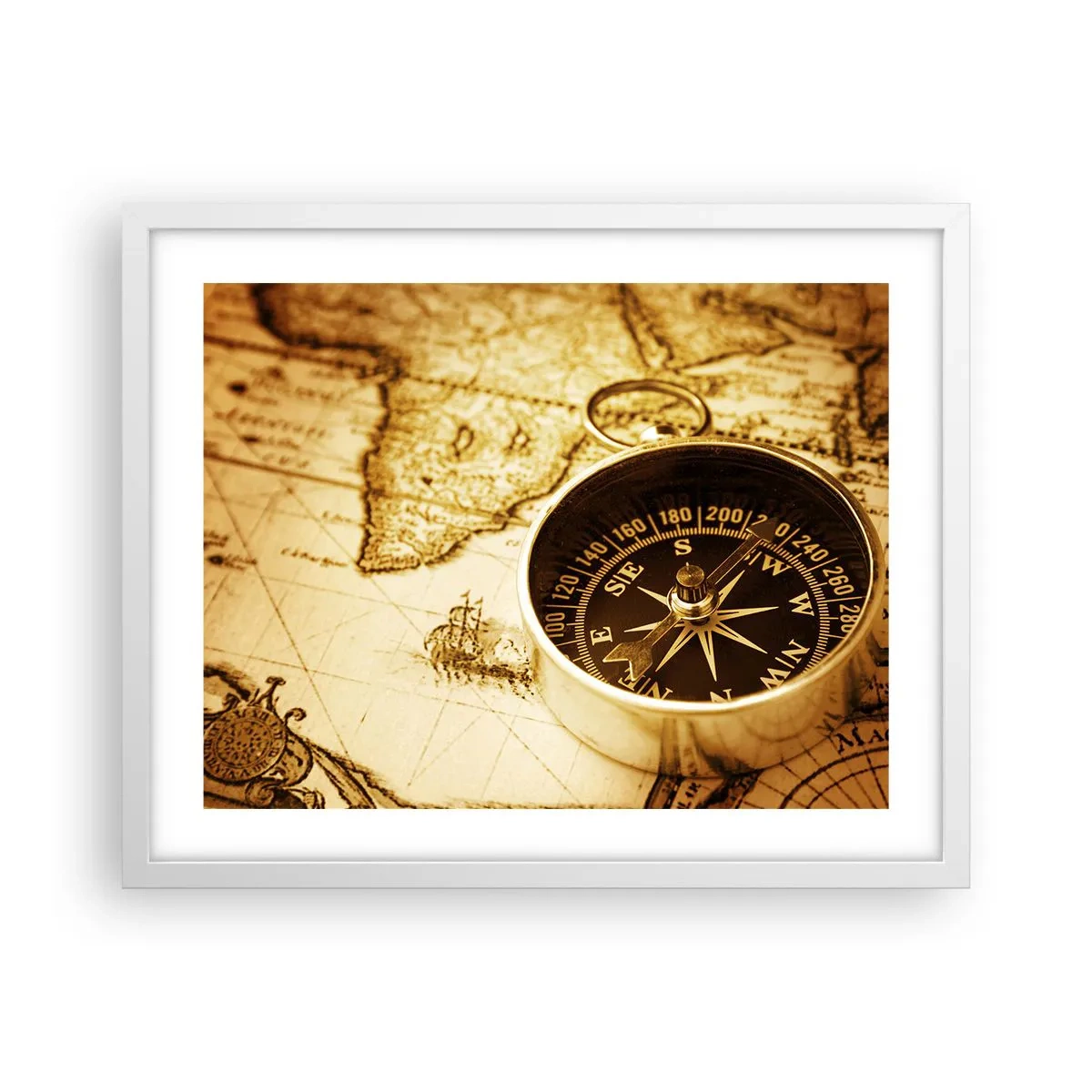 Poster in einem weißen Rahmen - Ost oder West? - 50x40 cm