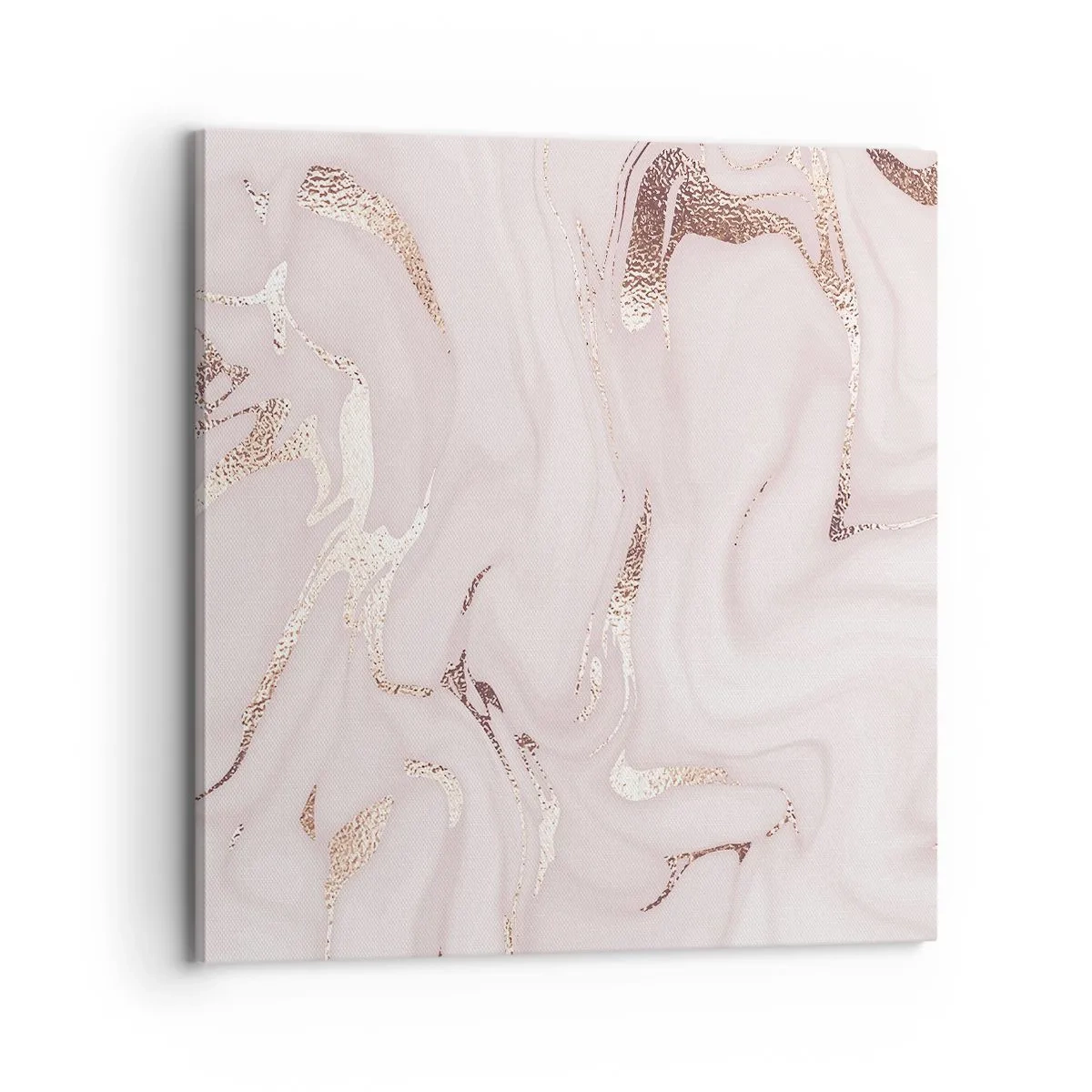 Bild auf Leinwand - Leinwandbild - In einem rosa Schal - 70x70 cm