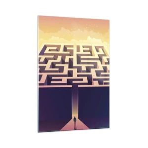 Glasbild - Bild auf glas - Entscheidungszeit - 80x120 cm