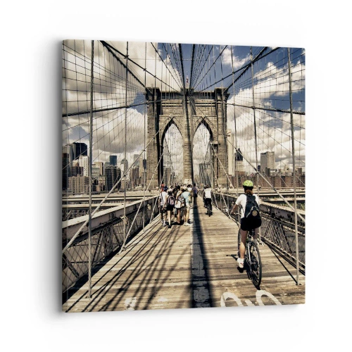 Bild auf Leinwand - Leinwandbild - Direkt ins Herz der Stadt - 30x30 cm