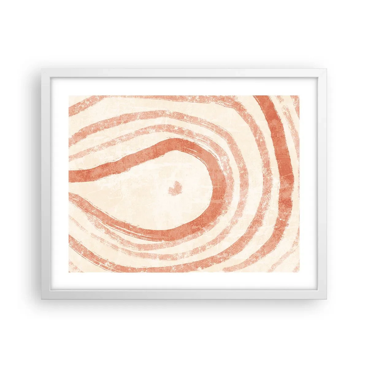 Poster in einem weißen Rahmen - Korallenkreise – Komposition - 50x40 cm