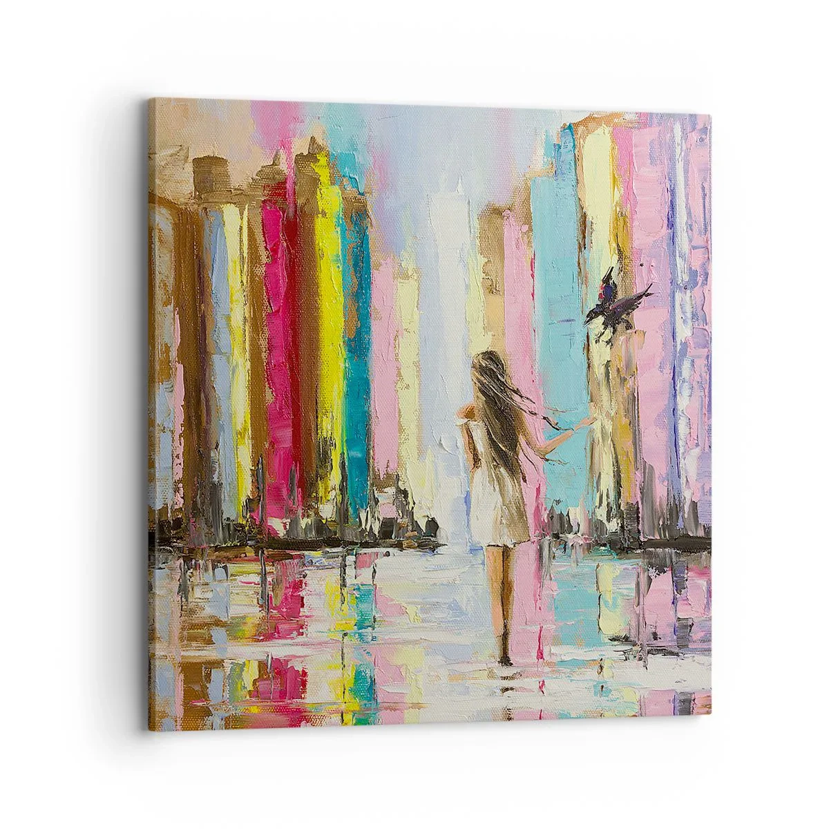 Bild auf Leinwand - Leinwandbild - Folge mir - 70x70 cm